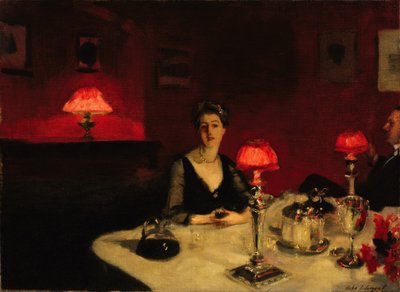 Le verre de porto (Ein Abendessen bei Nacht) von John Singer Sargent